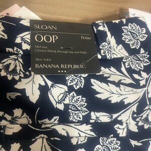 Banana Republic Sloan Petite Floral Pants